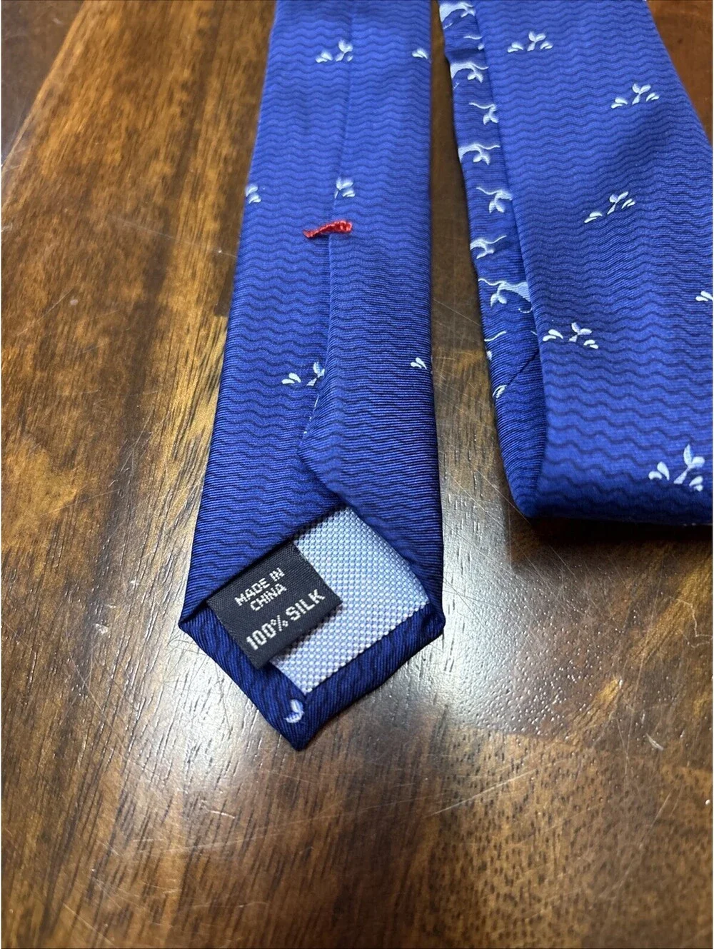 Tommy Hilfiger Blue Whale Silk Business Casual Career Necktie Men's One Size